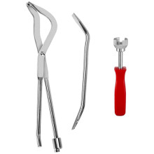 3PCS Car Drum Brake Tool Kit, Includes Spring Compressor Spoon & Double Ended Plier, Universal Automotive Repair Set
