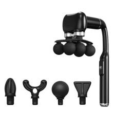 6- Muscle Fascia Massager with Detachable Extension Handle, 6 Speeds Handheld Deep Tissue Percussion Device for Back