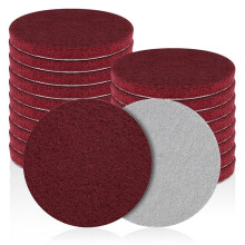 5 Inch Hook&Loop Scouring Pad Set 400 Grit Abrasive Nylon Scrub Pads Multi-Use Cleaning Sanding Discs for Kitchen Metal