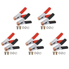 10x Crocodile Clips HEAVY DUTY Copper Battery Test Alligator Clamps