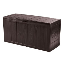 Coffre de rangement extérieur - KETER - Sherwood - 270 L - Aspect bois - Plastique résine imperméable