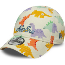 New Era Kids 9FORTY Dino Baseball Cap - Cream - Toddler