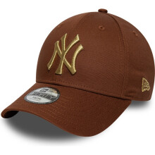 (Child, Brown) New Era Kids 9FORTY Metallic NY Yankees MLB Baseball Cap