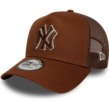 New Era Mens 9FORTY NY Yankees MLB Trucker Cap - Med Brown