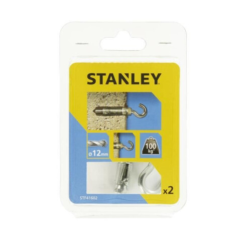 STANLEY STANLEY Kit com 2 parafusos de expansão com gancho M6 STF41602-XJ
