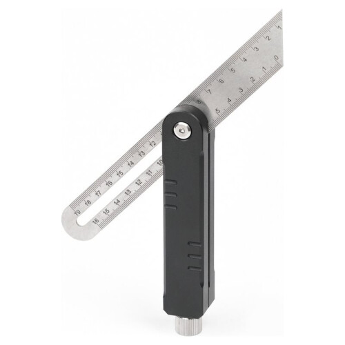 Adjustable Angle Ruler Aluminum Alloy Handle Adjustable Ruler Woodworking Angle Ruler Locking Joint Woodworking Layout