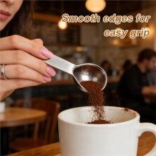Pack de 4 Cuillères à Café en Acier Inoxydable 304 de 15 Ml, Cuillère de Mesure à Manche Court pour Café Moulu/Grains, S'Adapte Aux Bocaux
