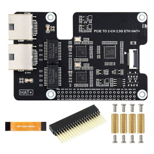 Per Raspberry Pi 5 Scheda Adattatore PCIe A Doppio per Ethernet 2.5G Chip RTL8125 Senza Driver 1