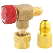 Sicherheitsventil für Auto-Klimaanlage 90 Rechter Winkel CAR Sicherheitsventil für Klimaanlage R22/32/410 Adapter B