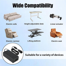 29V 2A Power Supply for Electric TV Chair Recliner Chair, Universal Transformer Adapter 50-60Hz EU Plug