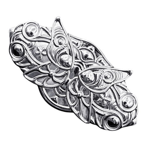 Barrette à cheveux décorative en métal argenté, épingle à