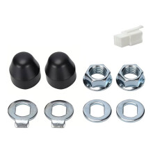 M16 Screw Set with Flanged Nuts, Anti-Loosening Lock Washers, Protective Caps for Hub Motor Mounting