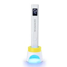 Imã de Unha Rotativo com Luz Larga, Pérola de Vidro Multifuncional, Arte de Unhas Magnética Automática para Esmalte de Unha em Gel Amarelo
