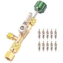 Air Conditioning Valve Core Removal Tool with 10 Core- Quick-Change Valve Core Wrench for Refrigerant-Free Repair Wrench