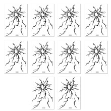 Cosplay and Costume Makeup Body Art Decals, 10 Sheet-001