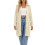 Womens Cable Knit Cardigan Sweaters Oversized Collar-Beige 5XL 1