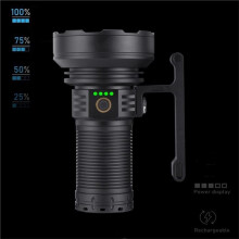 Flashlight High Power Searchlight USB Rechargeable Dual Light Source Hand Lantern for Outdoor Camping