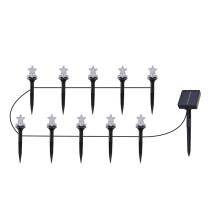 Lampes Solaires de Jardin à Boule 10Pcs LED Warm Glow Lampes Décoratives à Piquet Solaires pour Éclairage de Paysage de Patio