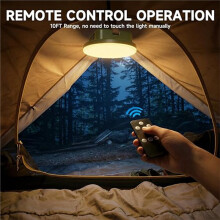 Solar Camping Lantern with Remote, 2400LM Ultra Bright Waterproof Light, 15000mAh Battery Lasting 120HRS for Emergency
