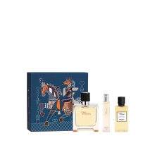 Set Hermes: Terre d'Hermes Eau De Parfum For Men 75 ml + Terre d'Hermes Eau De Parfum For Men 15 ml + Terre d'Hermes Shower Gel For All Skin Types 40