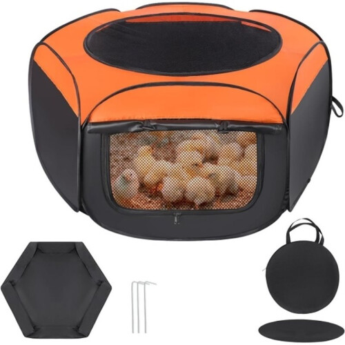 1set Chick Brooder Starting Kit, Chick Brooder Pen, Pet Crate Pen, with Sliding Door,Brooder Box