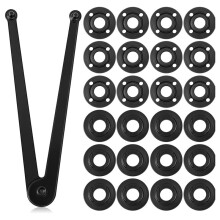 25 Pcs Angle Grinder Nut Angle Grinder Wrench Kit Universal Locknut Adjustable Spanner Flange Metal Lock Nut