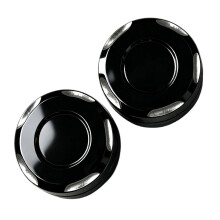Motorcycle Mirror Base Hole Covers, 2 Piece ABS Covers-Black