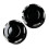 Motorcycle Mirror Base Hole Covers, 2 Piece ABS Covers-Black 1