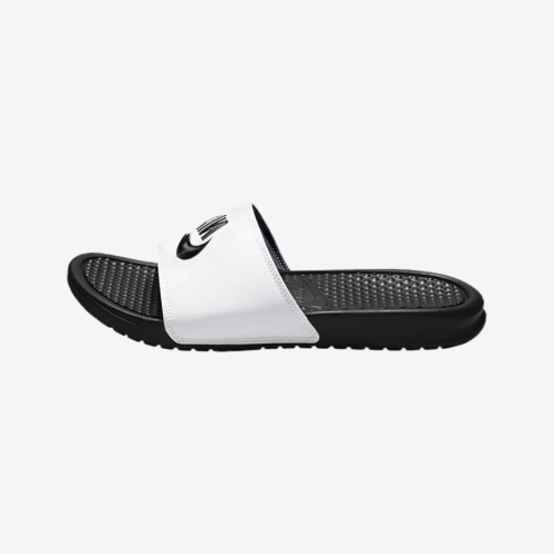 Nike (UK12, White/Black/Black) Nike Benassi JDI Men's Slides