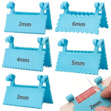 Clip Sewing Ruler,2/3/4/5/6mm Lock and Sewing Gauge,Guide Lockranding Tool for Embroidery Fabric Sewing