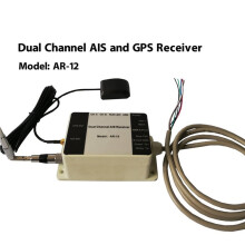 AR-12 Dual Channel Marine AIS Receiver with RS232 RS422 USB Output, NMEA 0183 AIS Data Receiver for Boat Ship Navigation