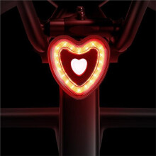 Brake Sensing Bike Taillight Heart Shape Type-C Waterproof Cycling Rear Light Bicyle Accessories Bicycle Lights