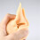 Silicone Elf Ear Prosthetic, Soft-Pink and white right ear 8