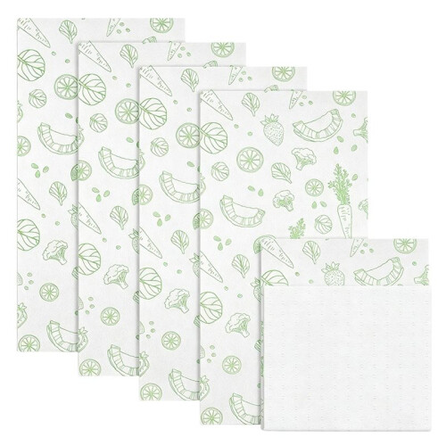 Protetores de Geladeira Absorventes em Pacote com 6 Peças, Tapetes Laváveis com Fundo Antiderrapante, 12 X 24 Polegadas