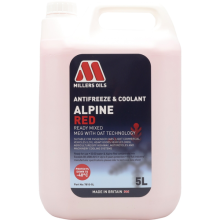 Millers Oils Alpine Red Ready Mixed Antifreeze & Coolant 5 Litres 5L