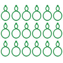 100-Pack Green Plant Support Clips, Reusable Plastic Twisty Ties & Rings for Securing Vines Stalks Flowers Upright