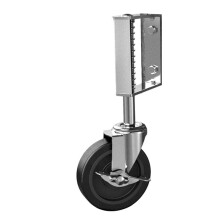 Gate Wheels with Side Brake, Spring Loaded Gate Casters for Farm Yard and More Max Load Capacity 220lbs
