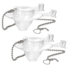 Toilet Flapper Replacement for 99-647 2 Pack, 2 Inch Toilet Flapper with Metal Chain and Hook, Easy to Install