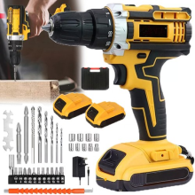 2 Battery 21V Cordless Drill Combi Driver High Power Electric Screwdriver Set UK
