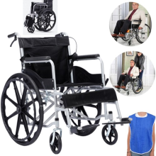 24" Folding Lightweight Self Propelled Wheelchair Transit Footrest Armrest Brake