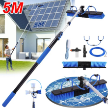 16FT WATER FED WINDOW CLEANING POLE CLEANER EQUIPMENT EXTENSION  BRUSH KIT TOOL
