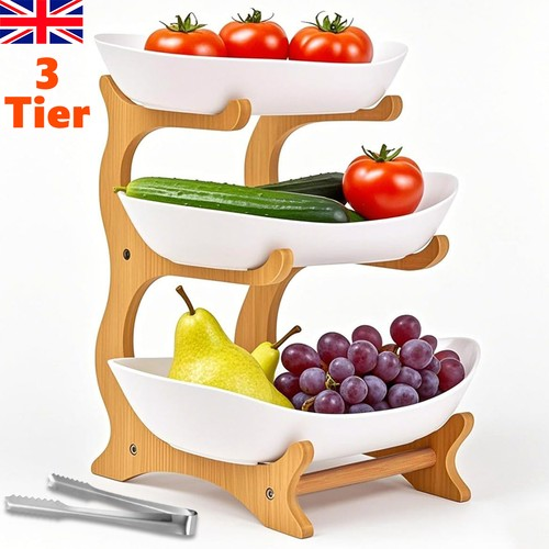 3 Tier Fruit Storage Basket Bowl Holder Vegetable Utility Rack Dining Stan
