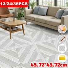 12-36x Vinyl Floor Tiles Self Adhesive EasyTo Fit Flooring DIY Kitchen Bathroom