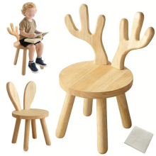 Rustic Wooden Stool Farmhouse Side Table Solid Wood Seat Kitchen Bathroom Gifts