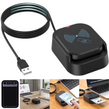 2 in 1 USB 20 Smart Card Reader Contact NFC IC Card Reader for ATM Tax Ban