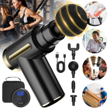 6 Speeds 4 Heads Massage Gun Deep Tissue Percussion Massager Portable Hand-held