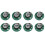8x 0.25 W 32 Ohm Plastic Magnetic Speaker with 27 mm Diameter Green + Silver 1