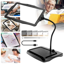 Magnifying Glass 10X Magnifying Desk Lamp Rechargeable USB For Repairing Working