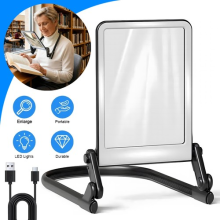 5x Hands Free Magnifying Glass With Light Led Hanging Neck Flexible Gooseneck