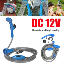 Portable Camping Shower 12V Electric Outdoor Pump Wash Kit For Caravan Festival